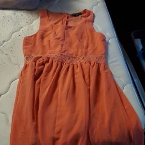 Pink high to low with lace details